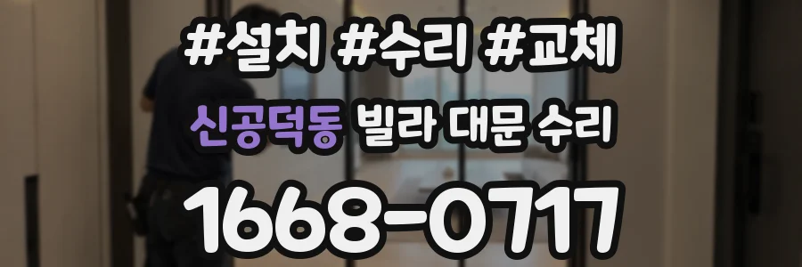 신공덕동 빌라 대문 수리