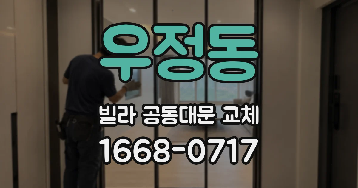 우정동 빌라 공동대문 교체