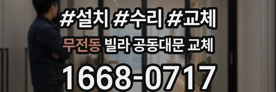 무전동 빌라 공동대문 교체