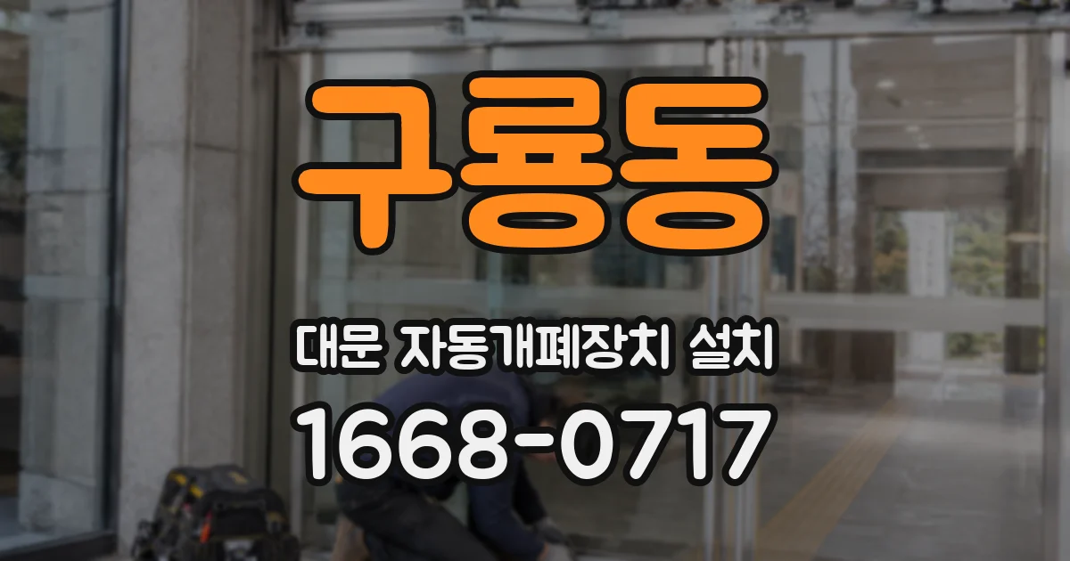 구룡동 대문 자동개폐장치 설치