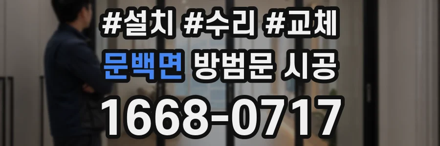 문백면 방범문 시공