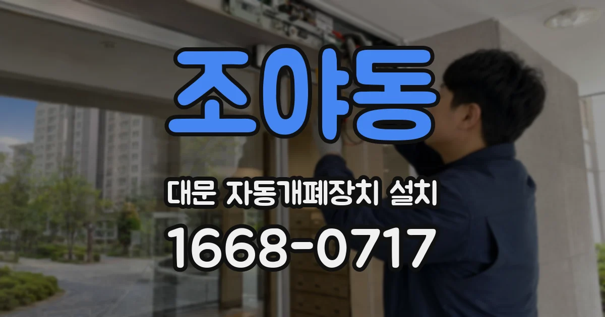 조야동 대문 자동개폐장치 설치