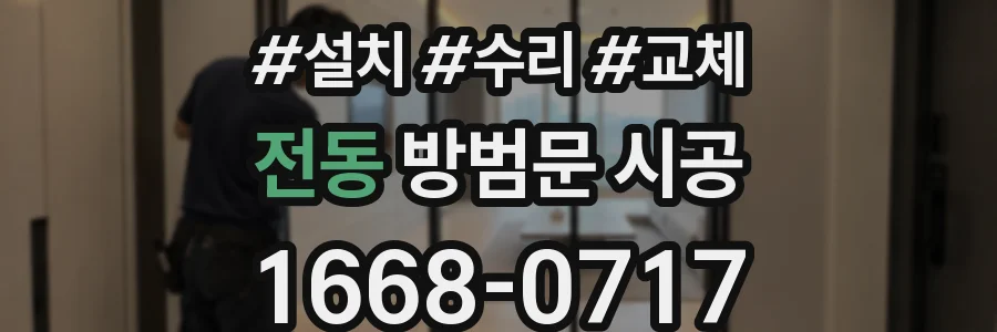 전동 방범문 시공