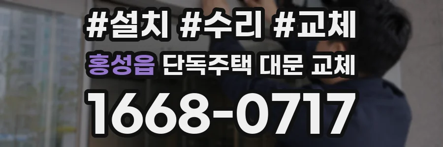 홍성읍 단독주택 대문 교체