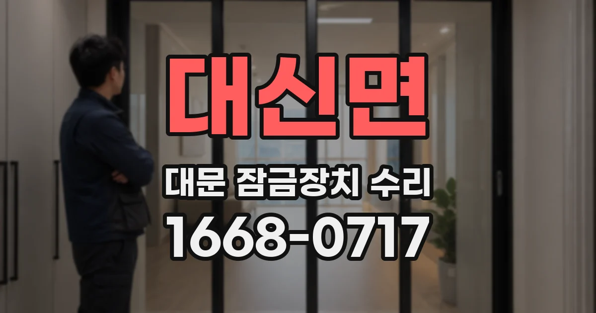 대신면 대문 잠금장치 수리