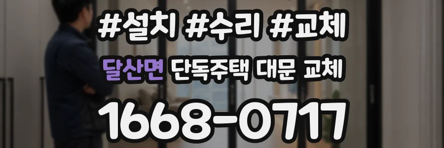 달산면 단독주택 대문 교체