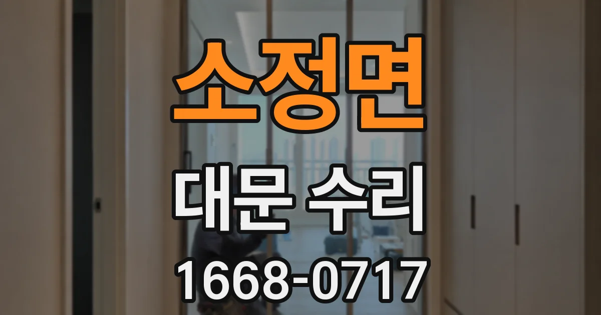 소정면 대문 수리