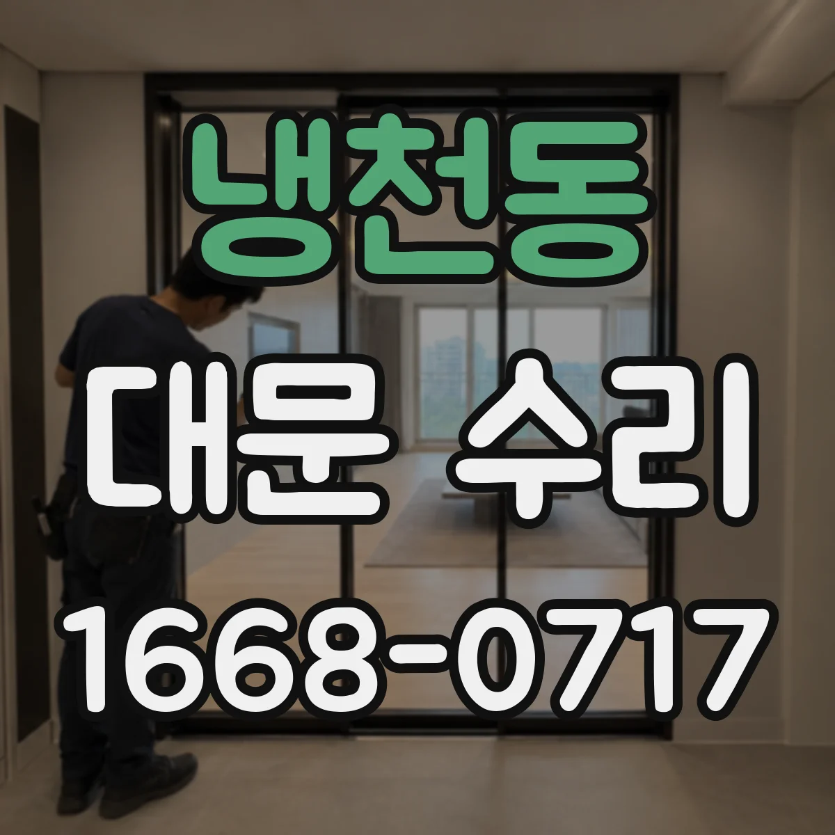 냉천동 대문 수리