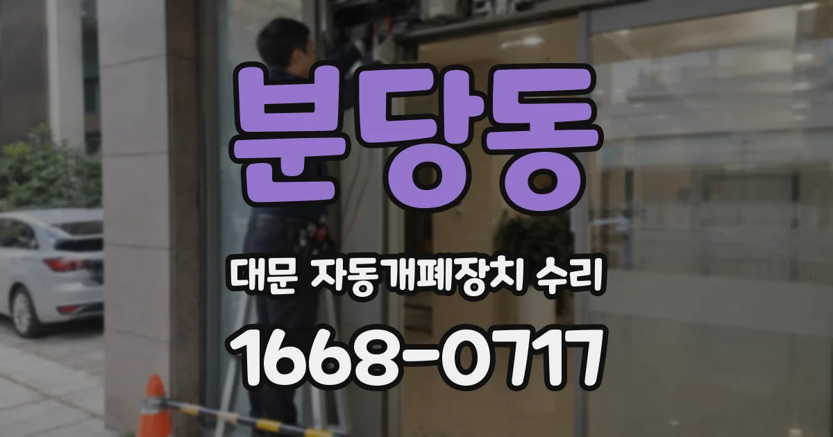 분당동 대문 자동개폐장치 수리