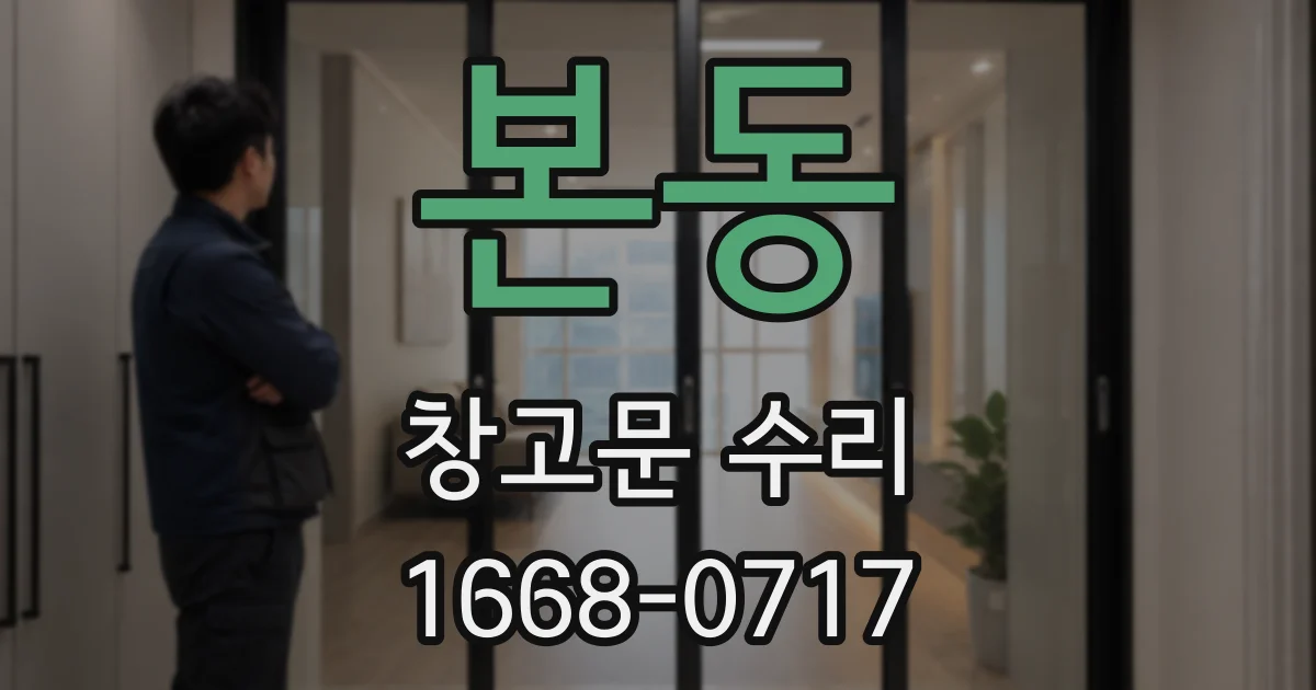 본동 창고문 수리