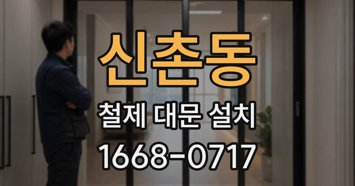 신촌동 철제 대문 설치