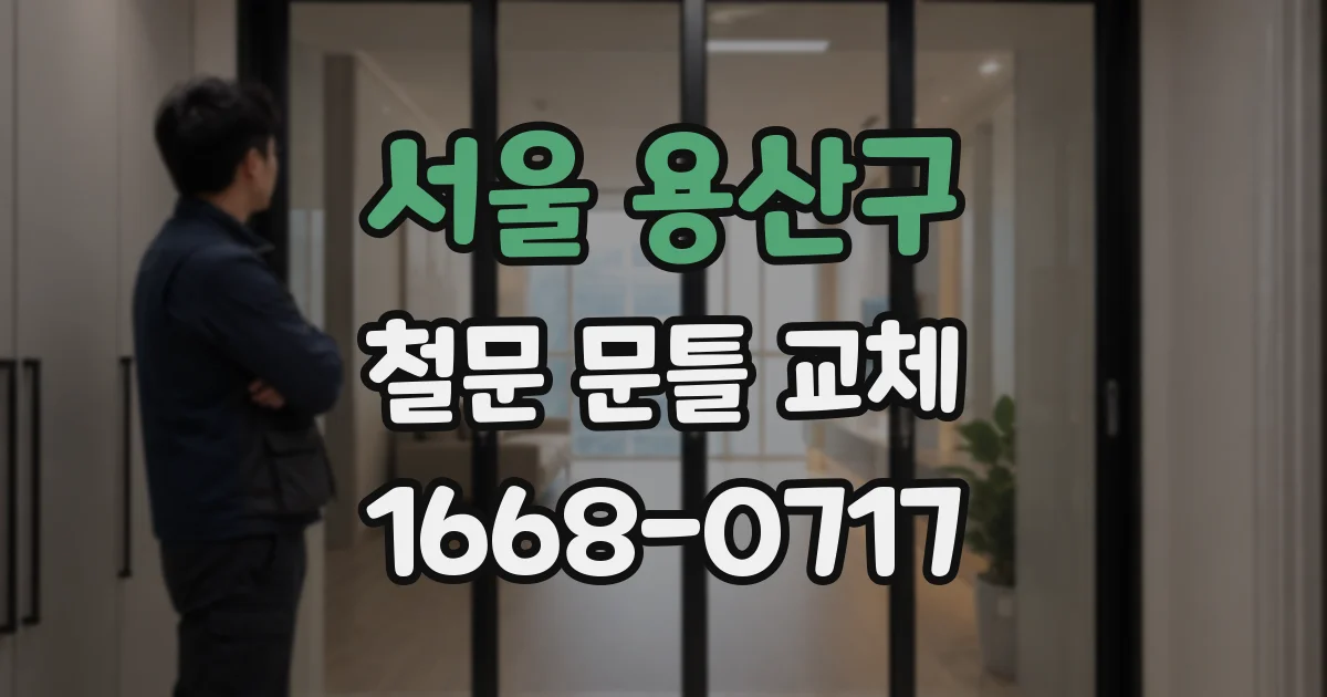 서울 용산구 철문 문틀 교체