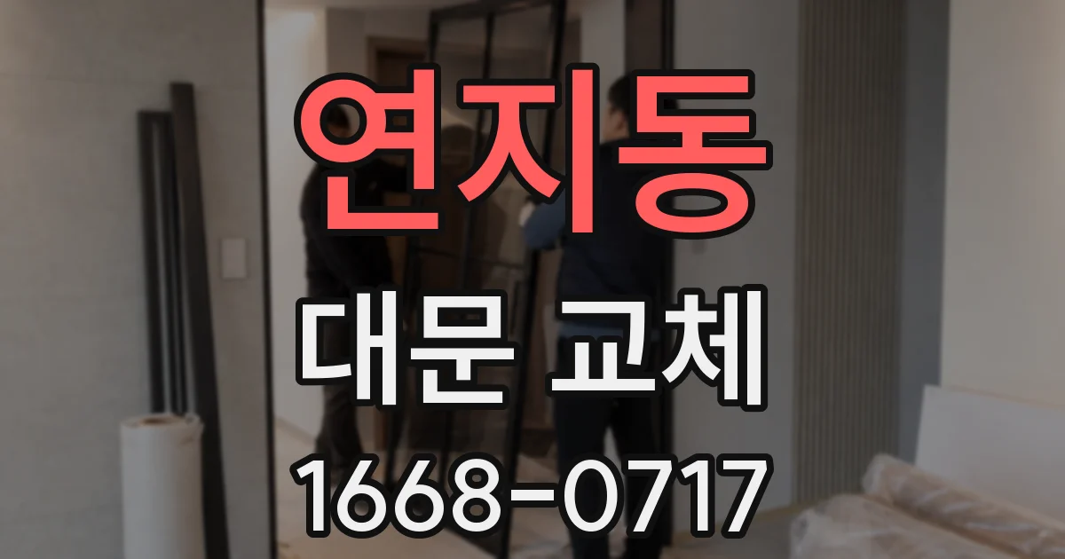 연지동 대문 교체