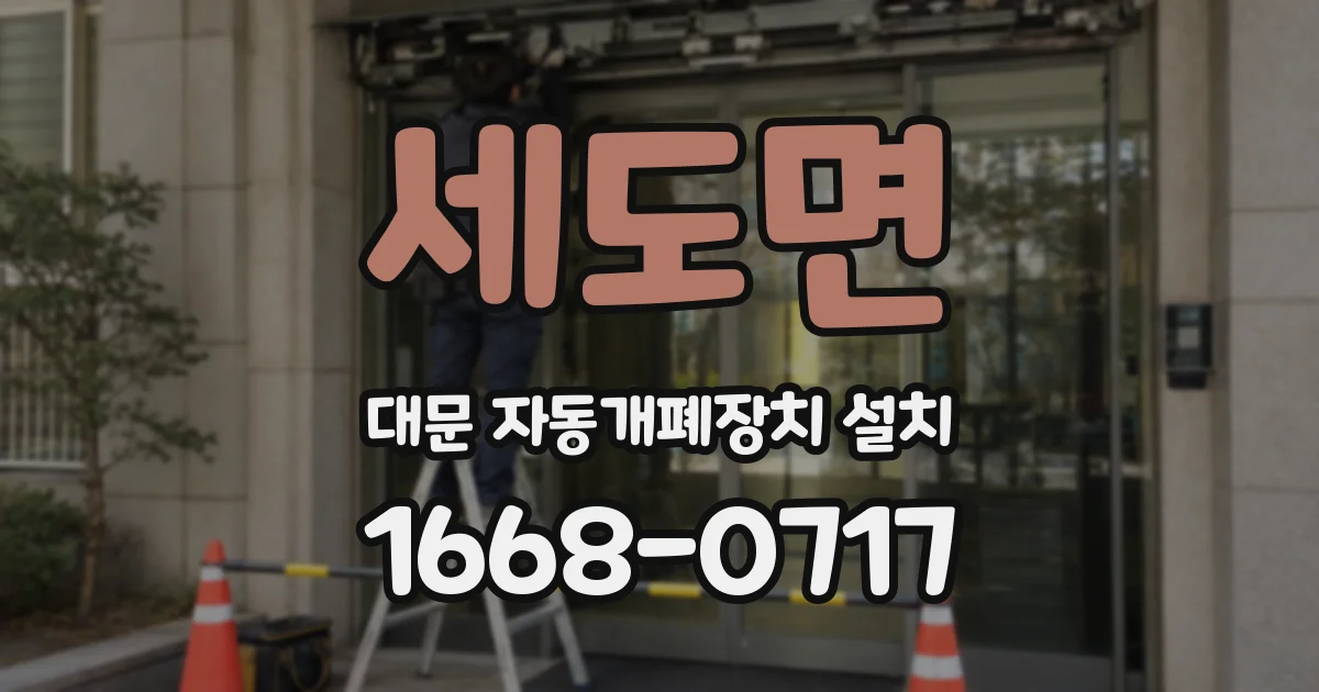 세도면 대문 자동개폐장치 설치