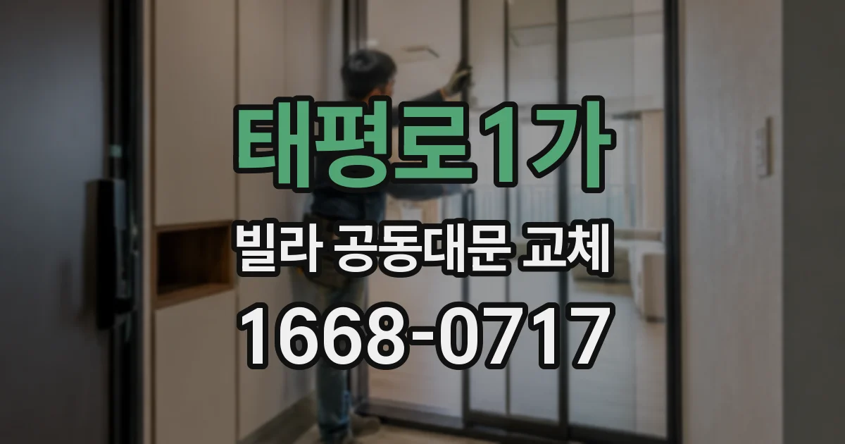 태평로1가 빌라 공동대문 교체