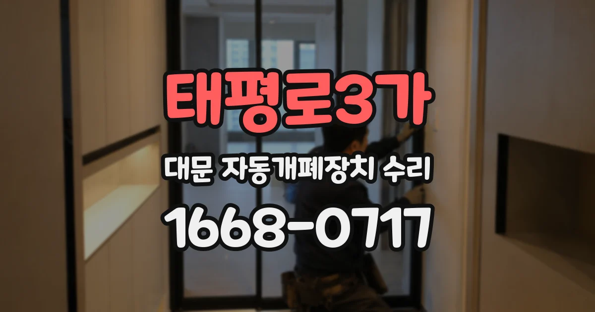 태평로3가 대문 자동개폐장치 수리