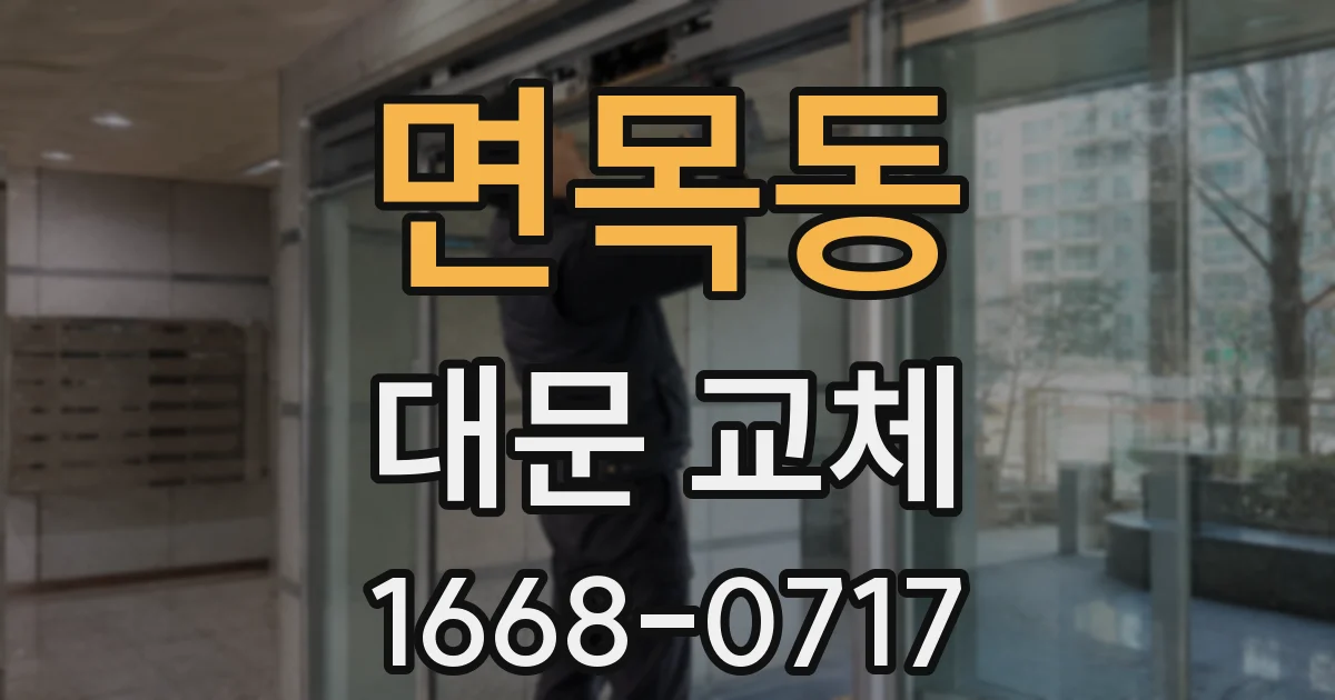 면목동 대문 교체