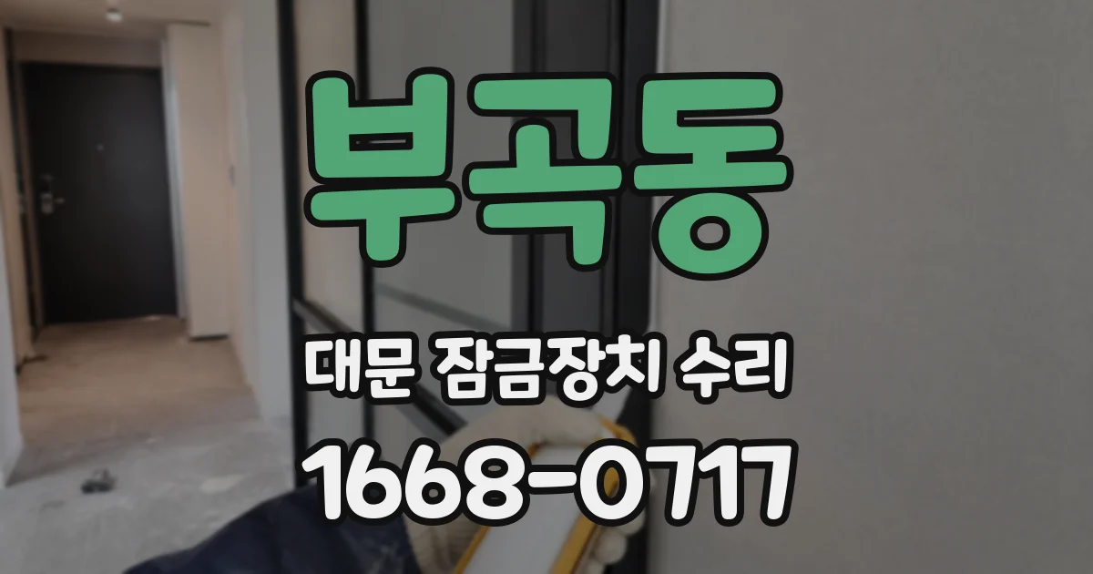 부곡동 대문 잠금장치 수리
