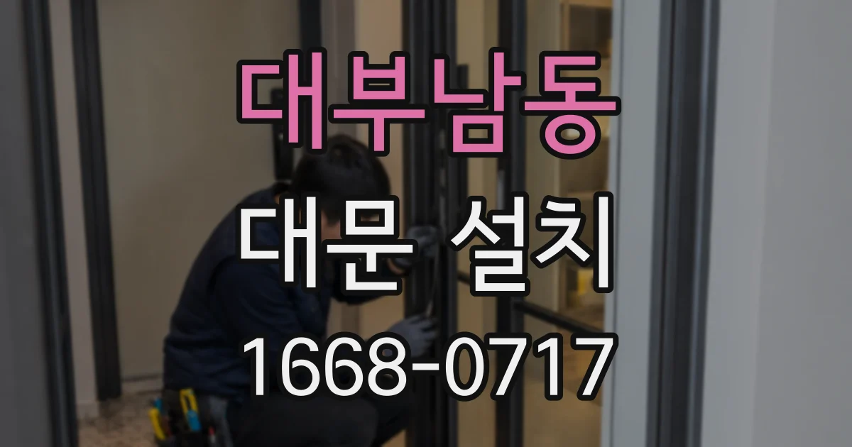 대부남동 대문 설치