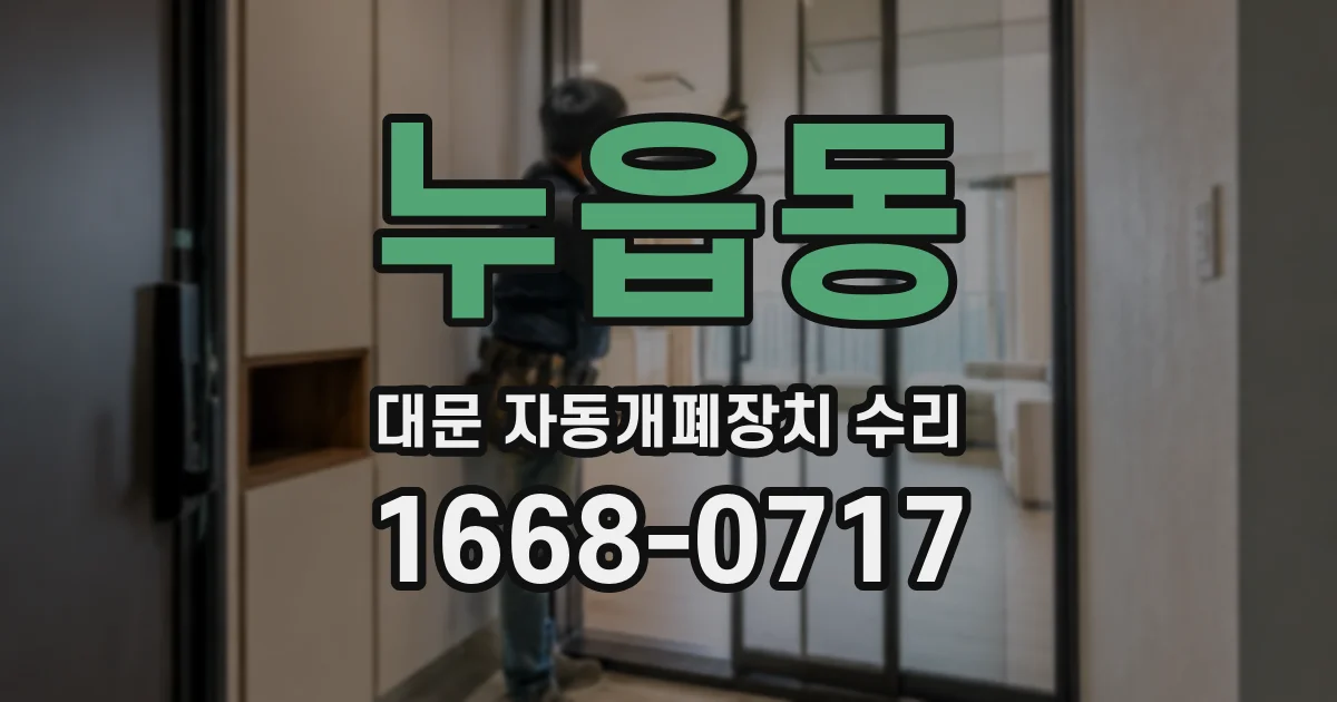 누읍동 대문 자동개폐장치 수리