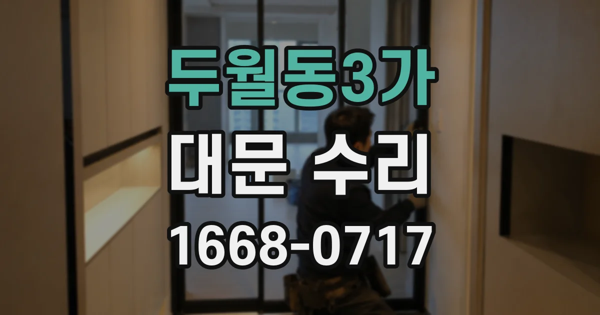두월동3가 대문 수리