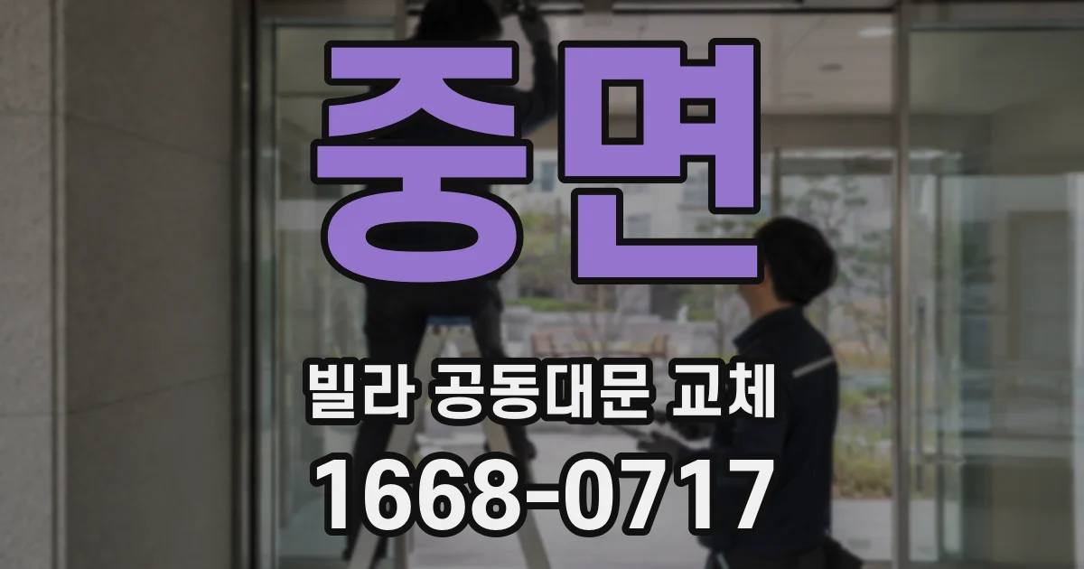 중면 빌라 공동대문 교체