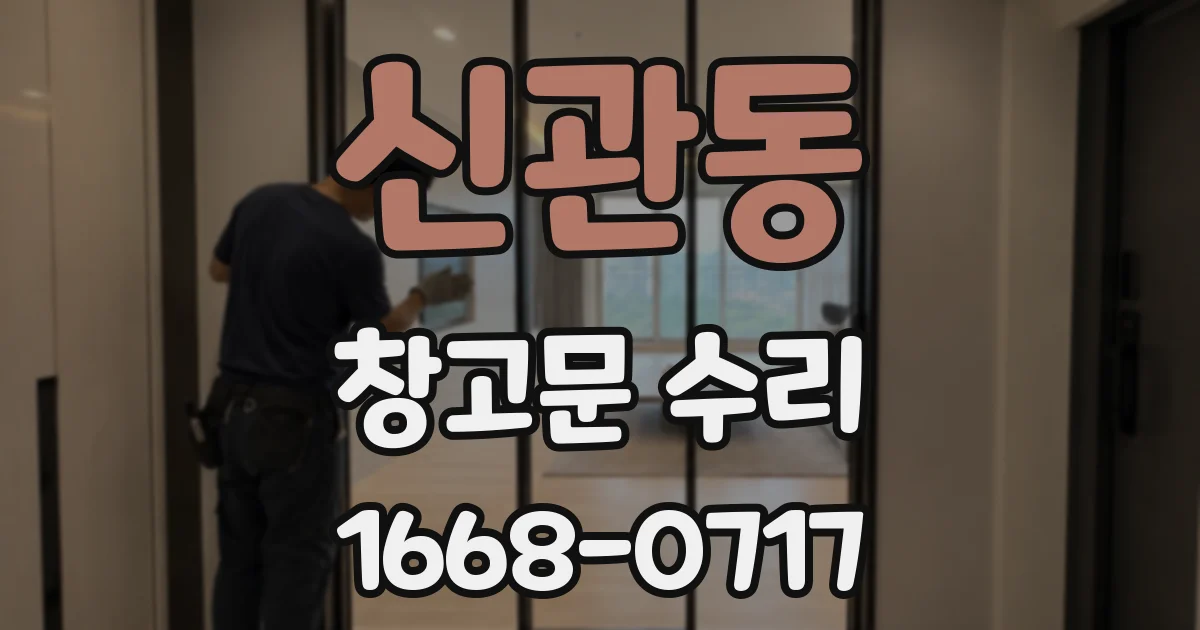 신관동 창고문 수리