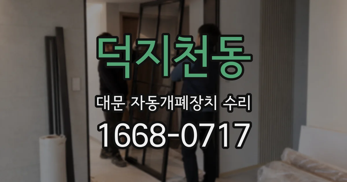 덕지천동 대문 자동개폐장치 수리