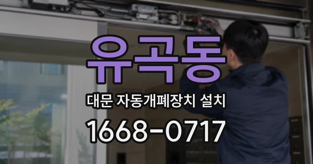 유곡동 대문 자동개폐장치 설치