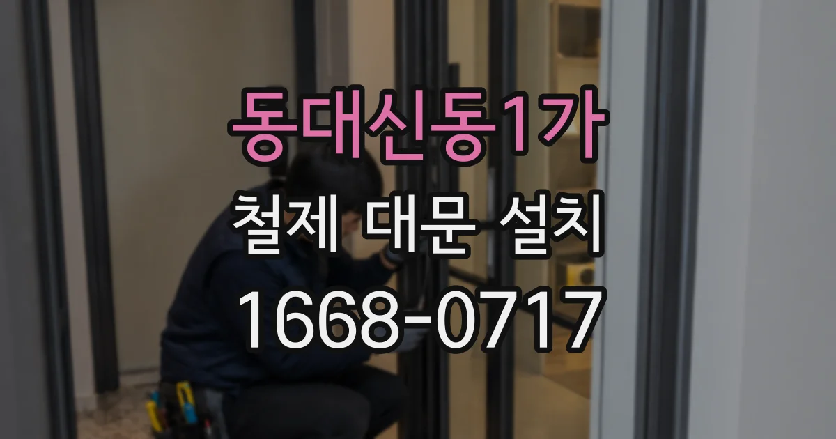 동대신동1가 철제 대문 설치