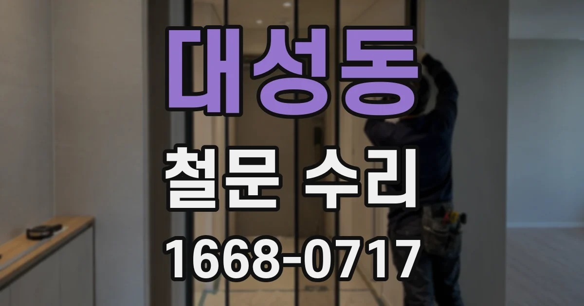 대성동 철문 수리