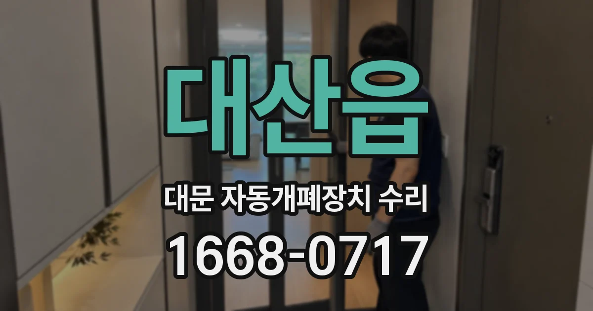 대산읍 대문 자동개폐장치 수리