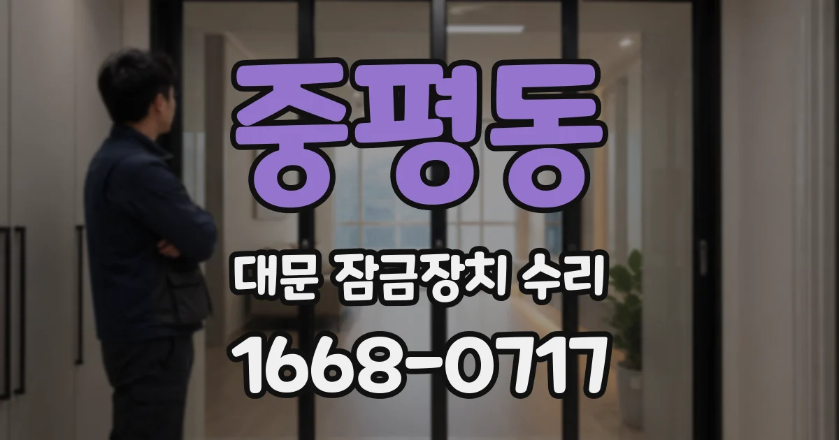 중평동 대문 잠금장치 수리