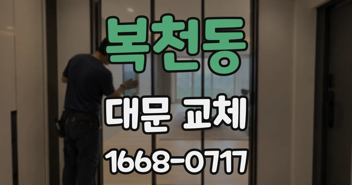 복천동 대문 교체