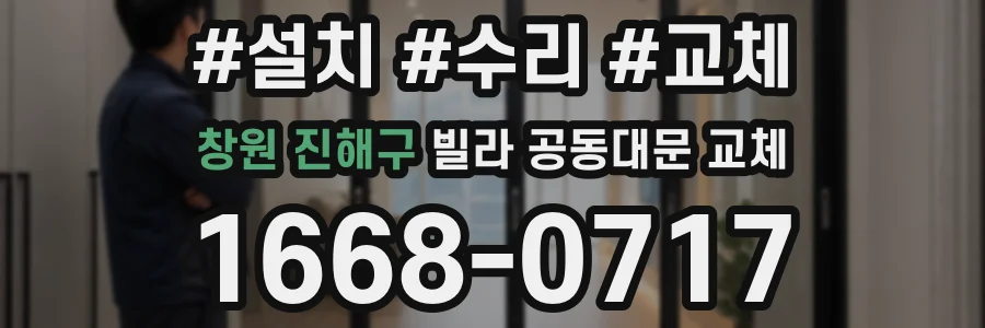 창원 진해구 빌라 공동대문 교체