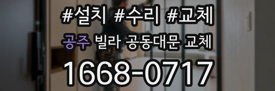 공주 빌라 공동대문 교체