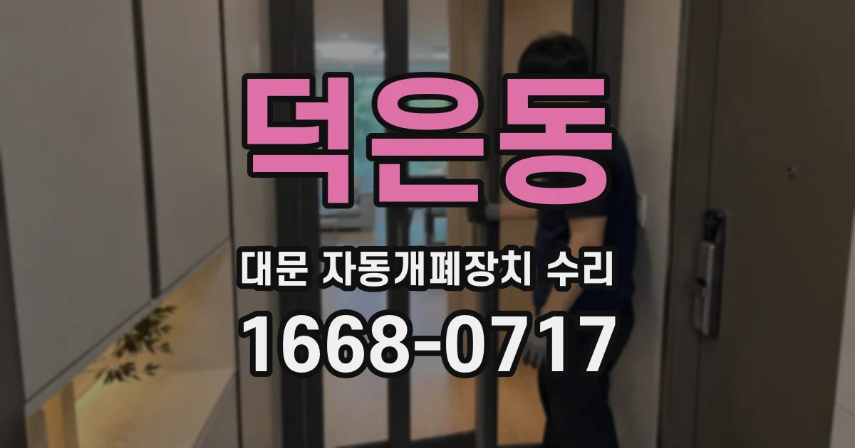 덕은동 대문 자동개폐장치 수리
