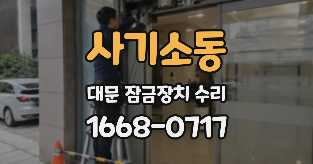 사기소동 대문 잠금장치 수리