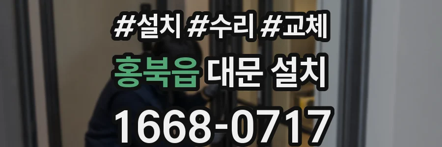 홍북읍 대문 설치