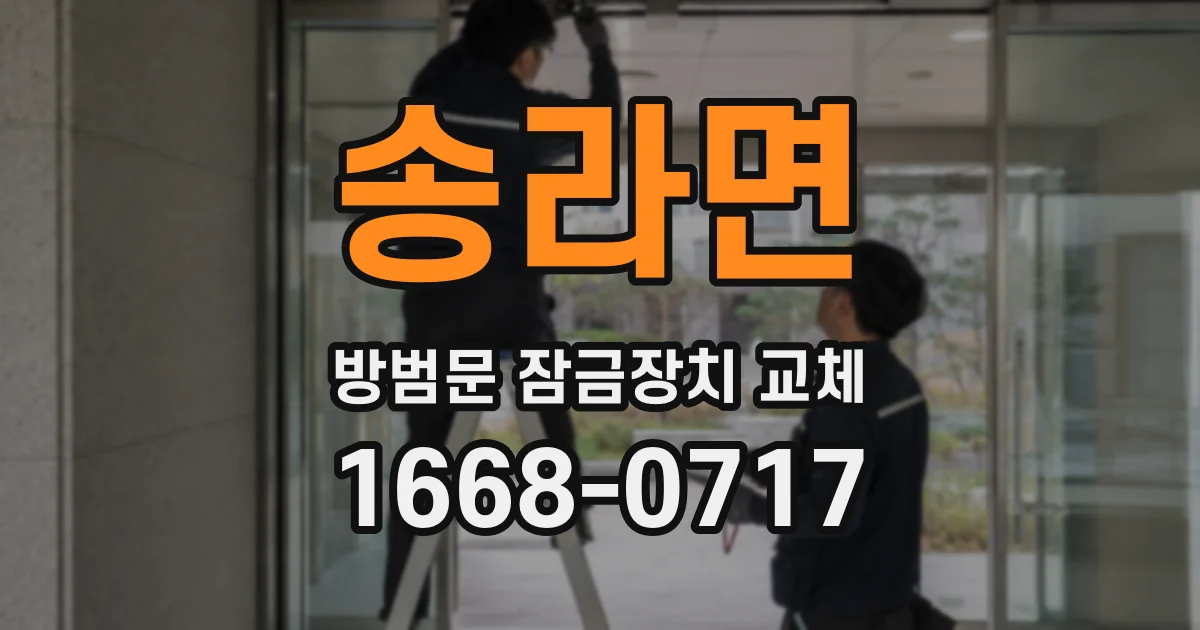 송라면 방범문 잠금장치 교체