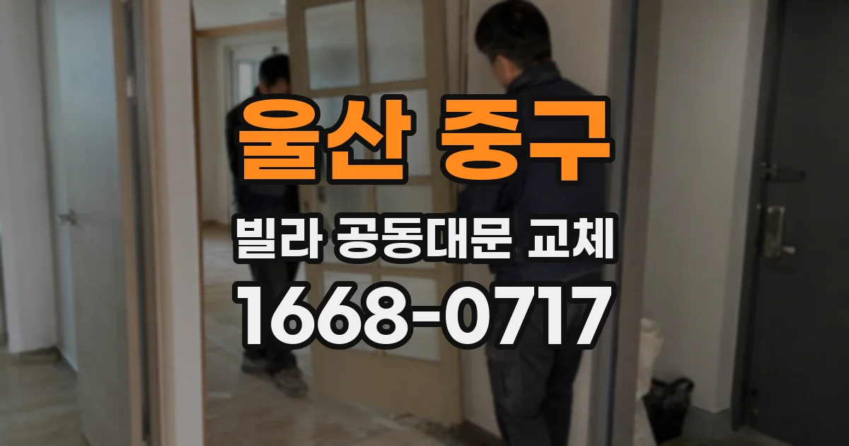 울산 중구 빌라 공동대문 교체