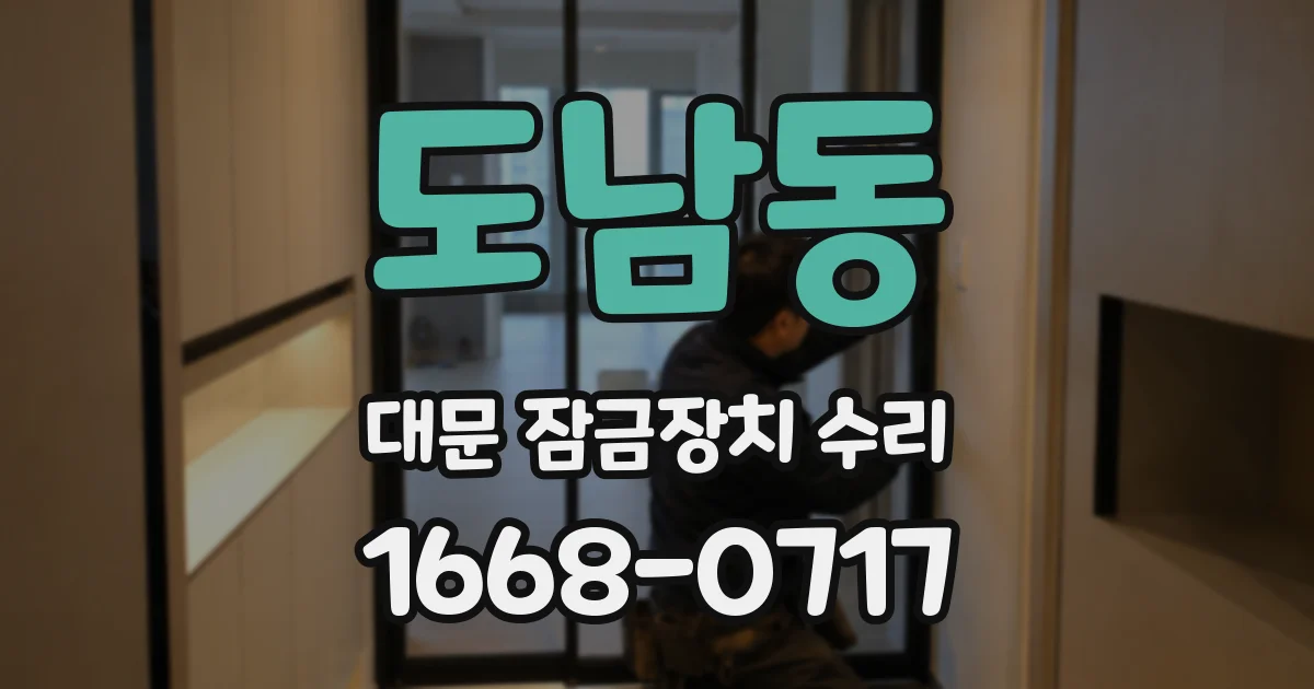 도남동 대문 잠금장치 수리
