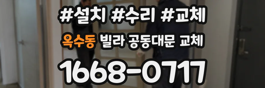 옥수동 빌라 공동대문 교체