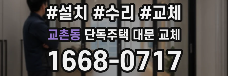 교촌동 단독주택 대문 교체