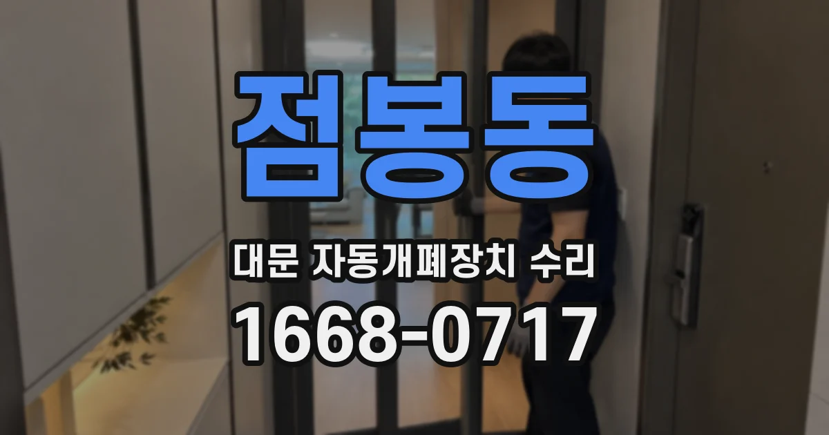 점봉동 대문 자동개폐장치 수리