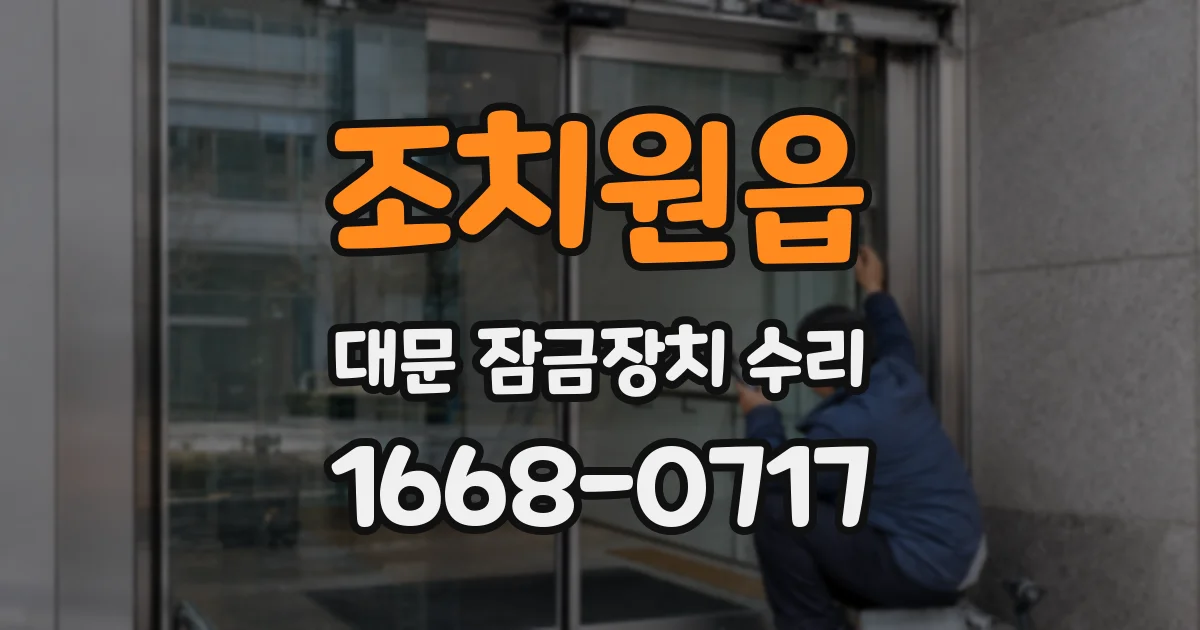 조치원읍 대문 잠금장치 수리
