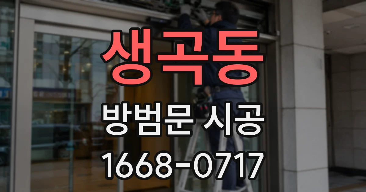 생곡동 방범문 시공