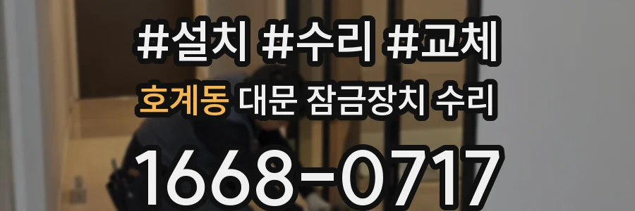 호계동 대문 잠금장치 수리