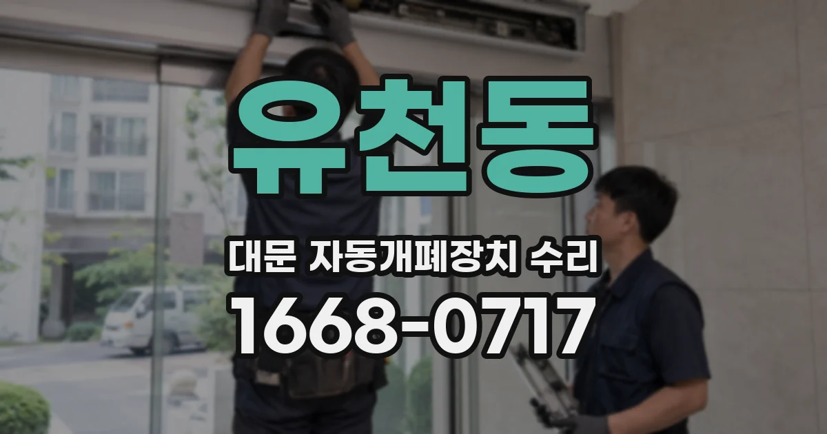 유천동 대문 자동개폐장치 수리
