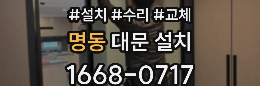 명동 대문 설치